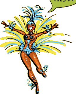Passista de samba a dançar
