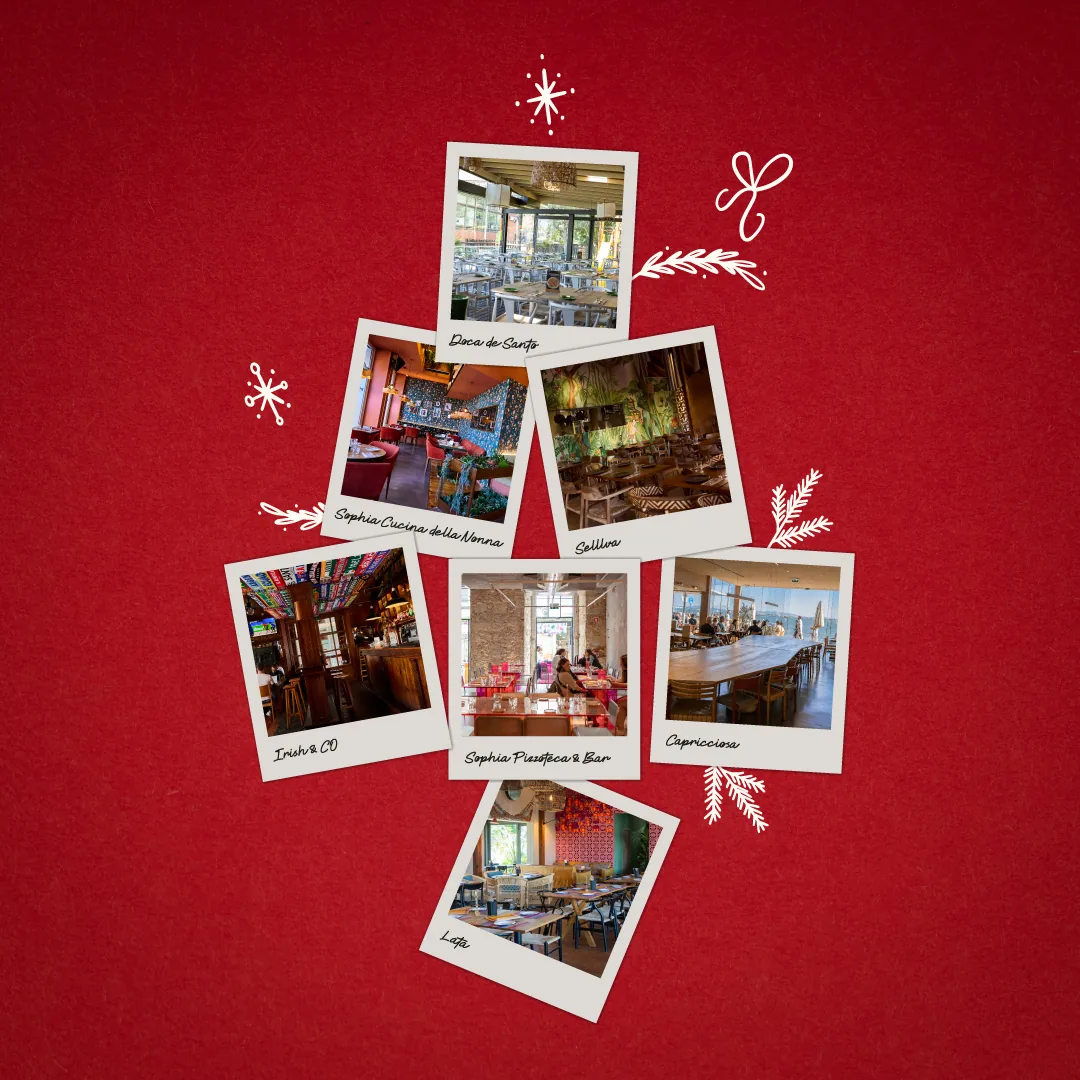 Restaurantes do Grupo Capricciosa reunidos como memórias de Natal